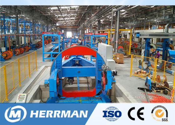 100m/Min Drum Twister Extrusion  Lay Up Machine With Caterpiller For  Telephone Cable
