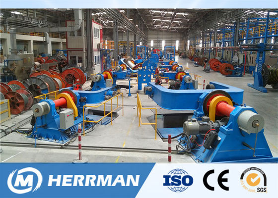 100m/Min Drum Twister Extrusion  Lay Up Machine With Caterpiller For  Telephone Cable